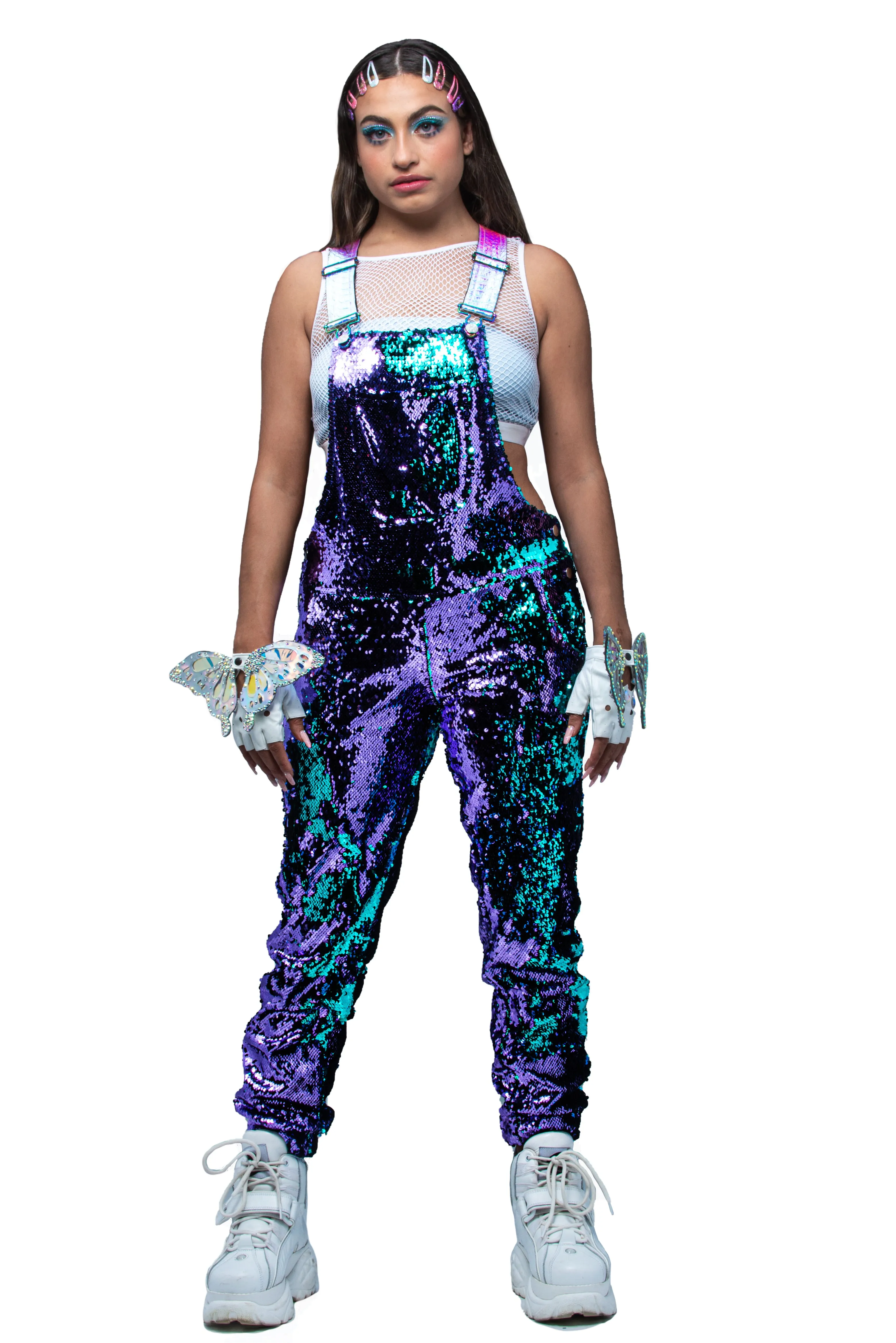 Mermaid Mystic Jogger Sequin Overalls
