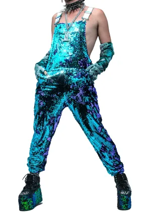 Mermaid Mystic Men's Jogger Sequin Overalls