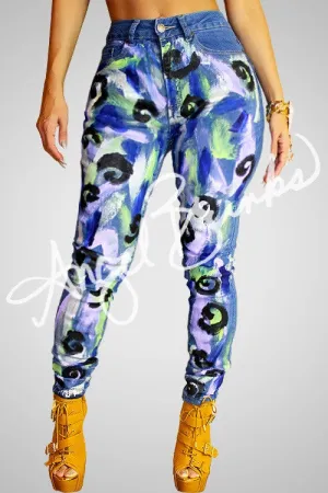 Metallic Swirl Denim