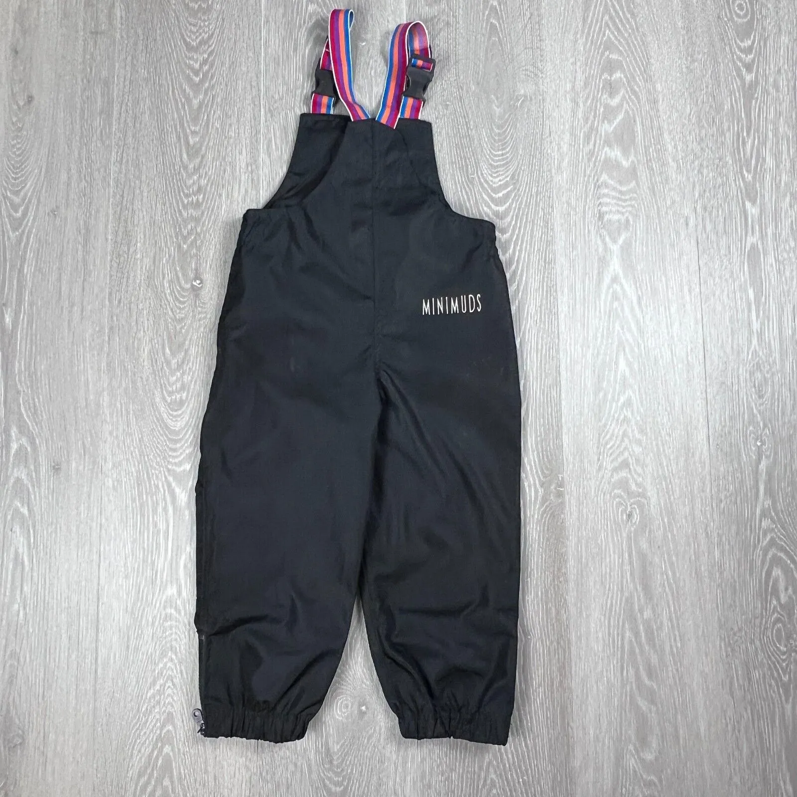 Minimuds Kids Black Waterpoof Overalls Size 4 Years