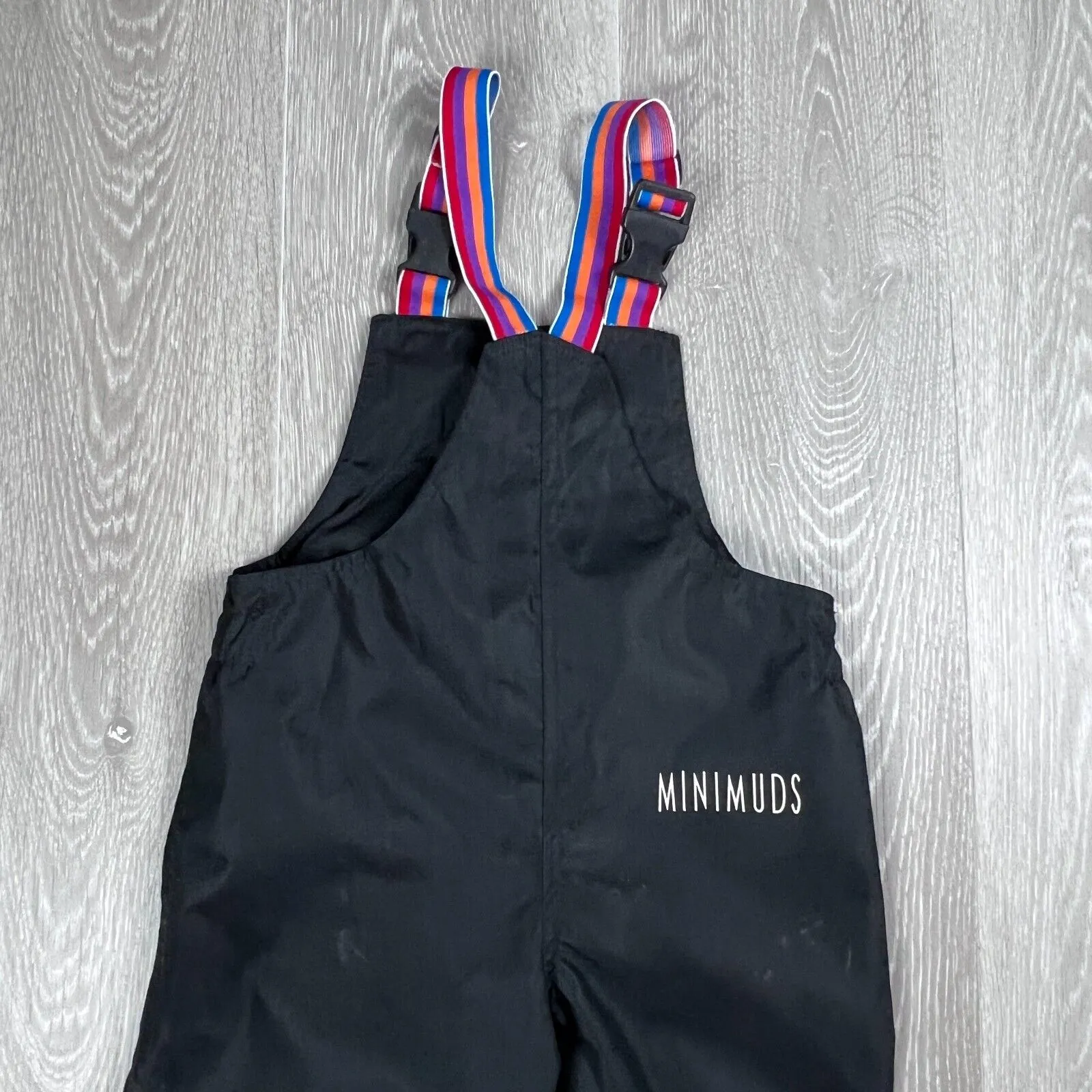 Minimuds Kids Black Waterpoof Overalls Size 4 Years
