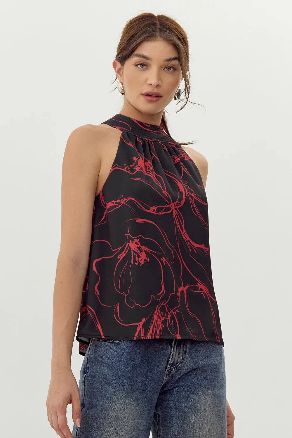 Missy Printed Halter Top