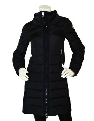 Moncler Navy Herisse Down Puffer Coat w/ Knit Inserts sz 00/ XXS