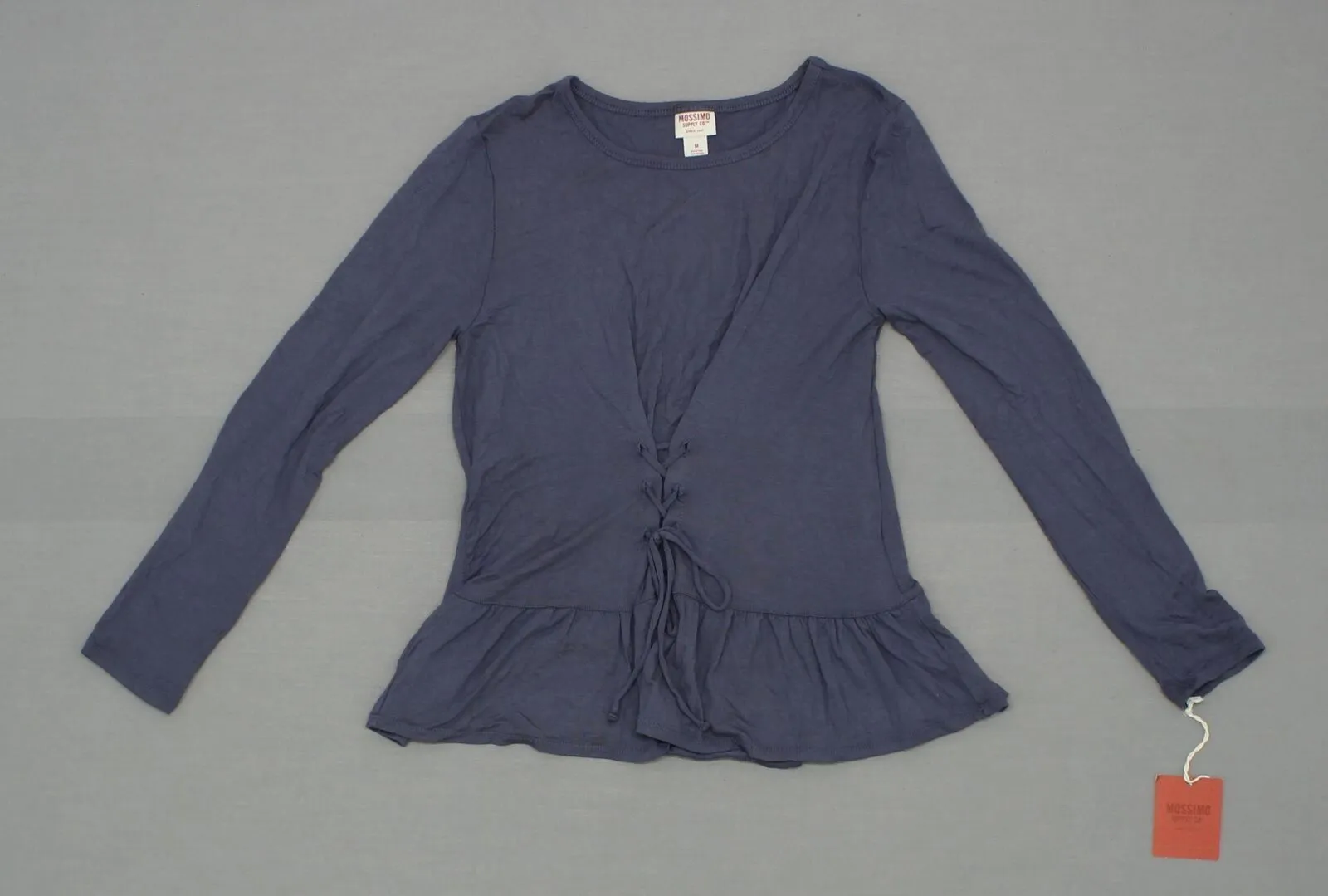 Mossimo Women's Long Sleeve Lace Up Knit Top