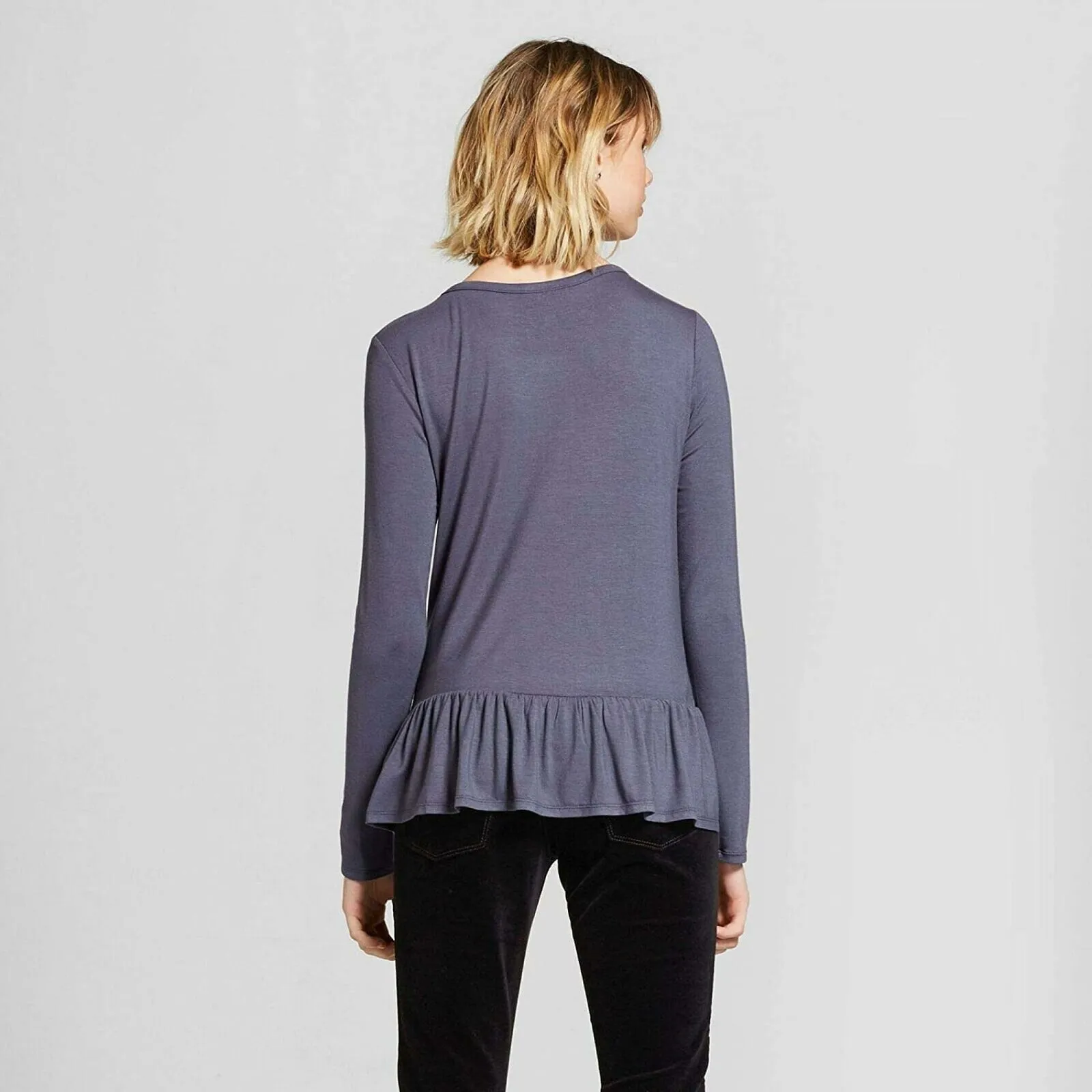 Mossimo Women's Long Sleeve Lace Up Knit Top