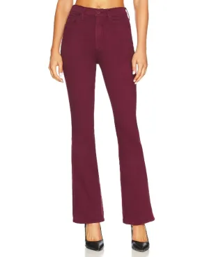 Mother Jeans Rider Skimp Flare in Burgundy