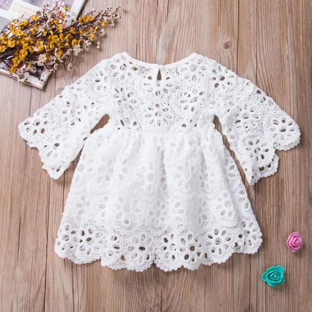 Mummy & Me White Floral Lace Dress