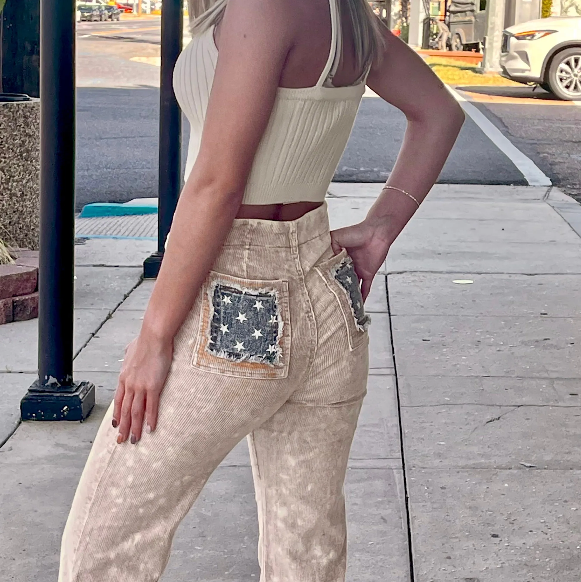 Mustard Corduroy Wide Leg Pant