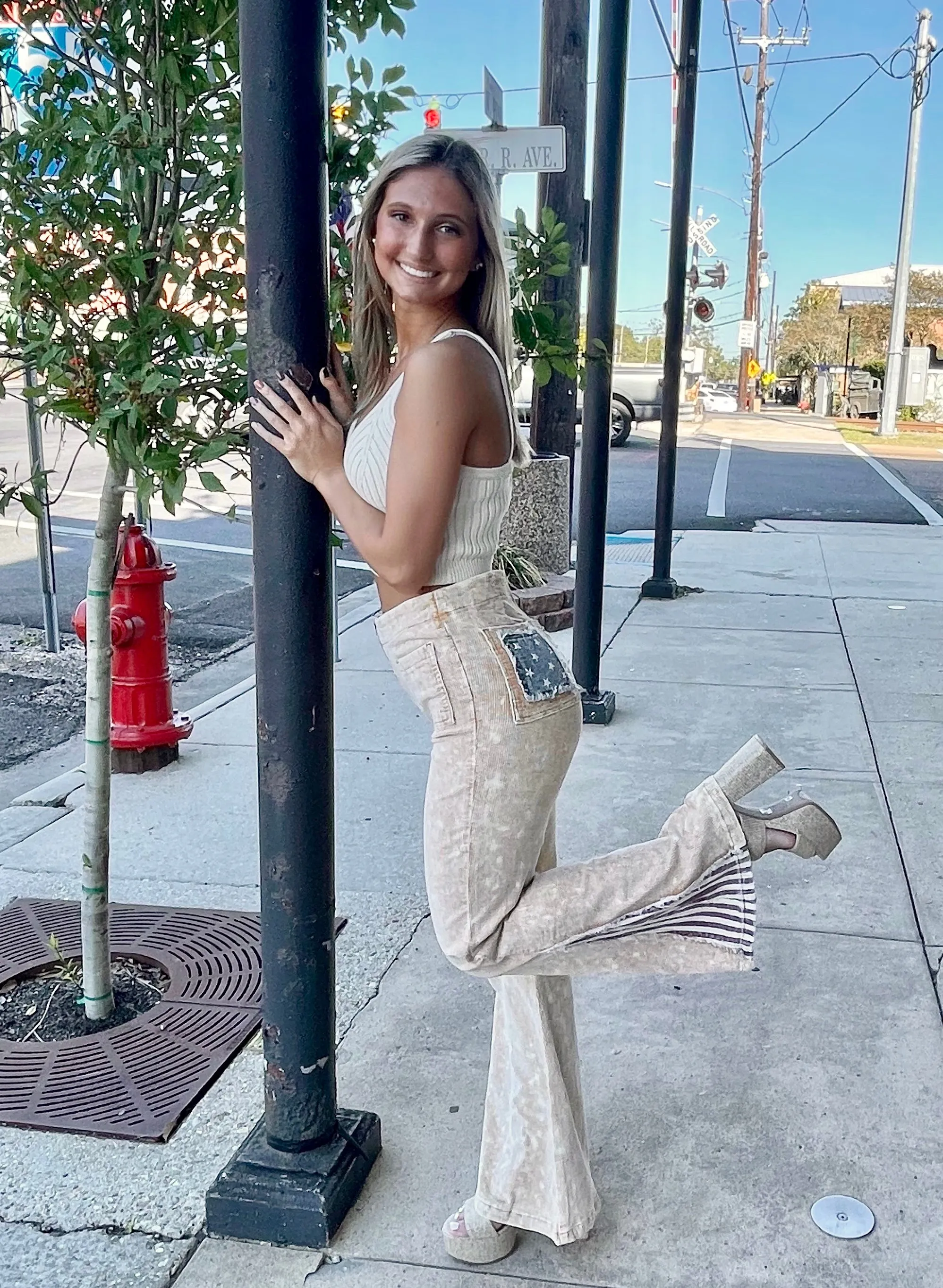 Mustard Corduroy Wide Leg Pant