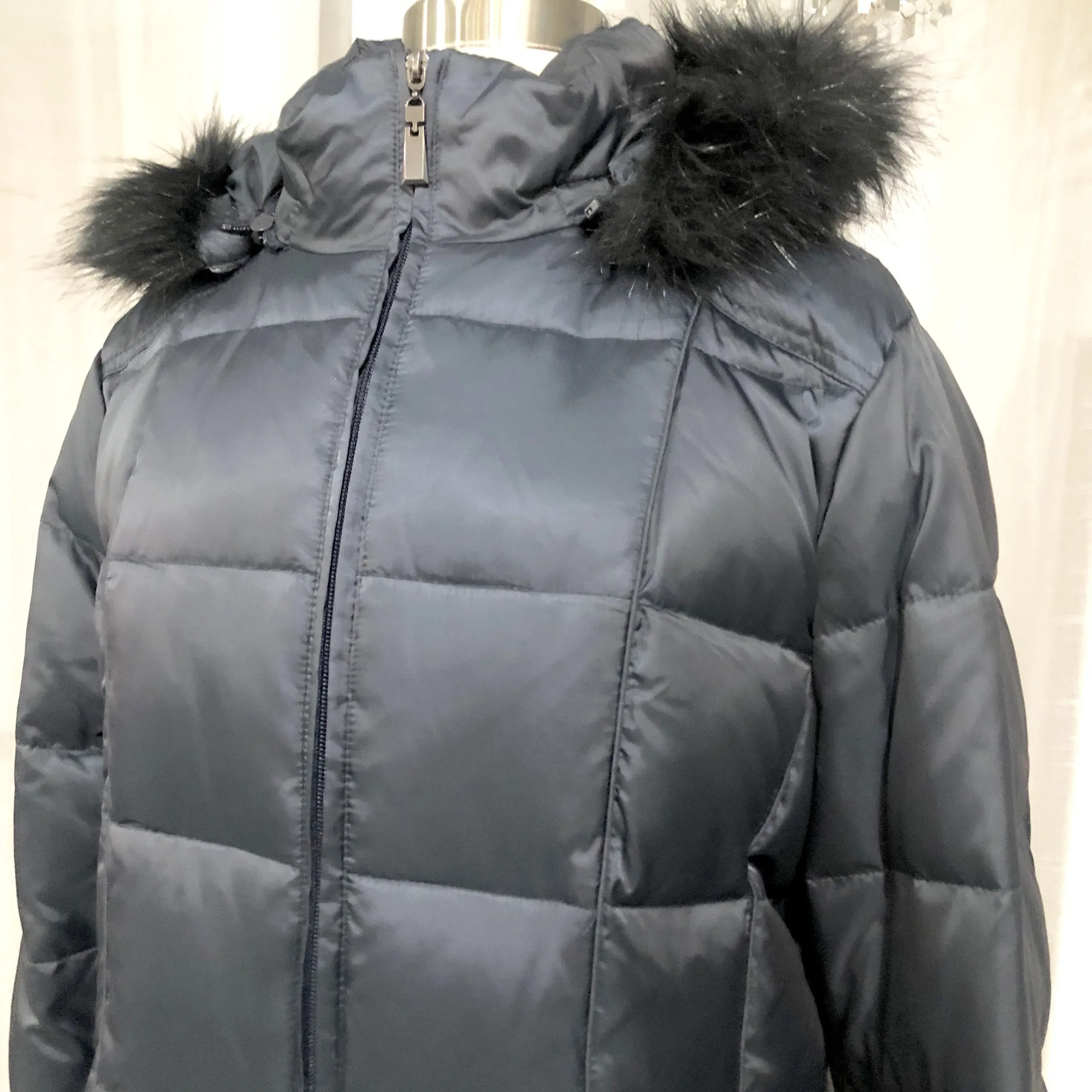 NAUTICA Navy Down Feather Puffer Jacket Size L NWT