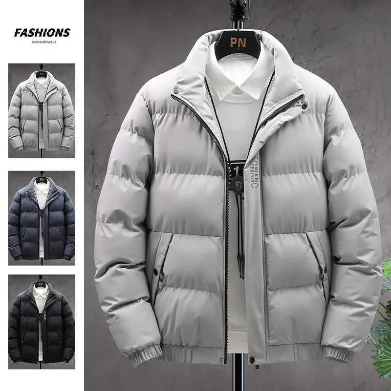 New Arrival Winter Custom men's black polyester outdoor running puffer bubble jacket for winter for Mens