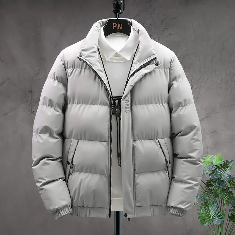 New Arrival Winter Custom men's black polyester outdoor running puffer bubble jacket for winter for Mens