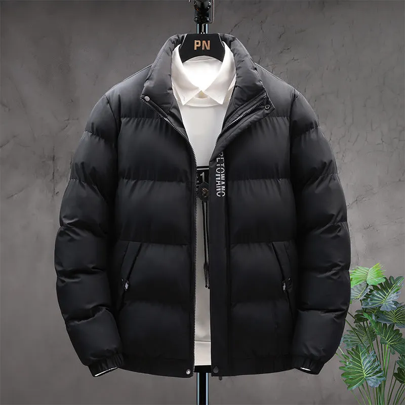 New Arrival Winter Custom men's black polyester outdoor running puffer bubble jacket for winter for Mens