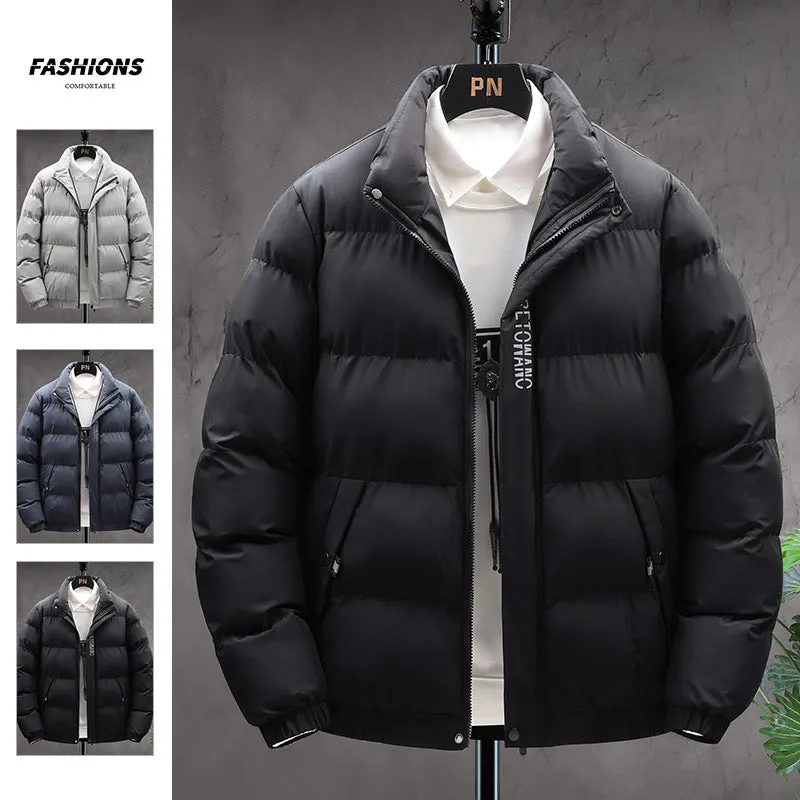 New Arrival Winter Custom men's black polyester outdoor running puffer bubble jacket for winter for Mens