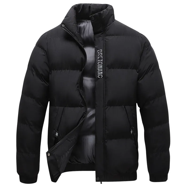 New Arrival Winter Custom men's black polyester outdoor running puffer bubble jacket for winter for Mens