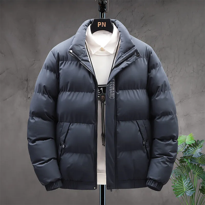 New Arrival Winter Custom men's black polyester outdoor running puffer bubble jacket for winter for Mens