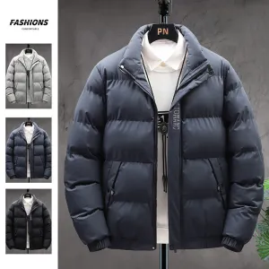 New Arrival Winter Custom men's black polyester outdoor running puffer bubble jacket for winter for Mens