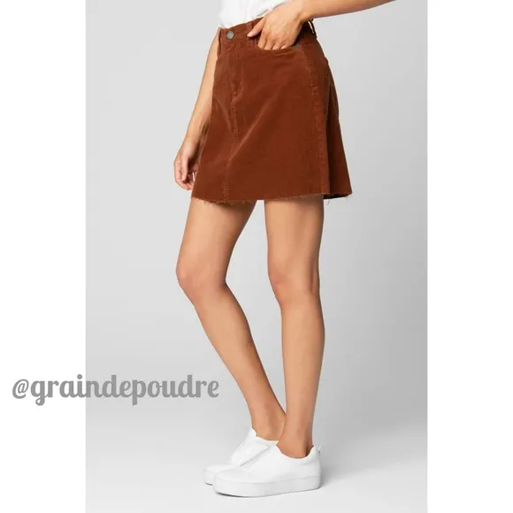 New! 🎉HP🎉 Blank NYC Atlas Corduroy Raw Hem Miniskirt 26 S
