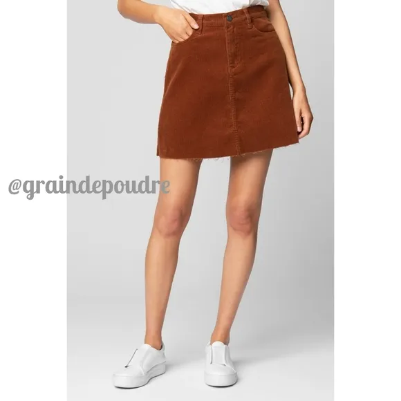 New! 🎉HP🎉 Blank NYC Atlas Corduroy Raw Hem Miniskirt 26 S