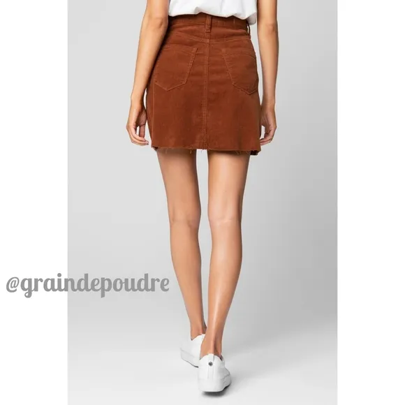 New! 🎉HP🎉 Blank NYC Atlas Corduroy Raw Hem Miniskirt 26 S