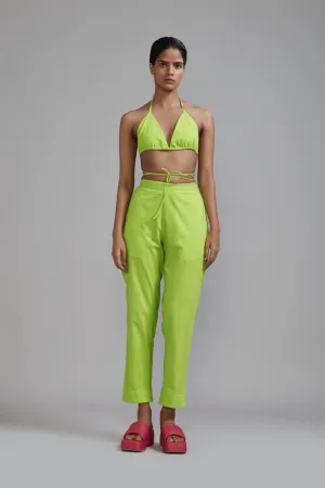 New Season Summer/Fall 24-Pants Green SE Cotton Neon-MT SE Pant-Neon Green-Fashion Edit Mati