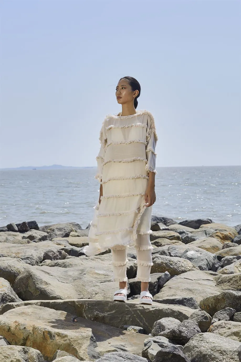 New Season Summer/Fall 24-Pants Tassle SE Cotton Offwhite-MT Tassle SE Pants-L1 ML Oatmeal-Fashion Edit Mati