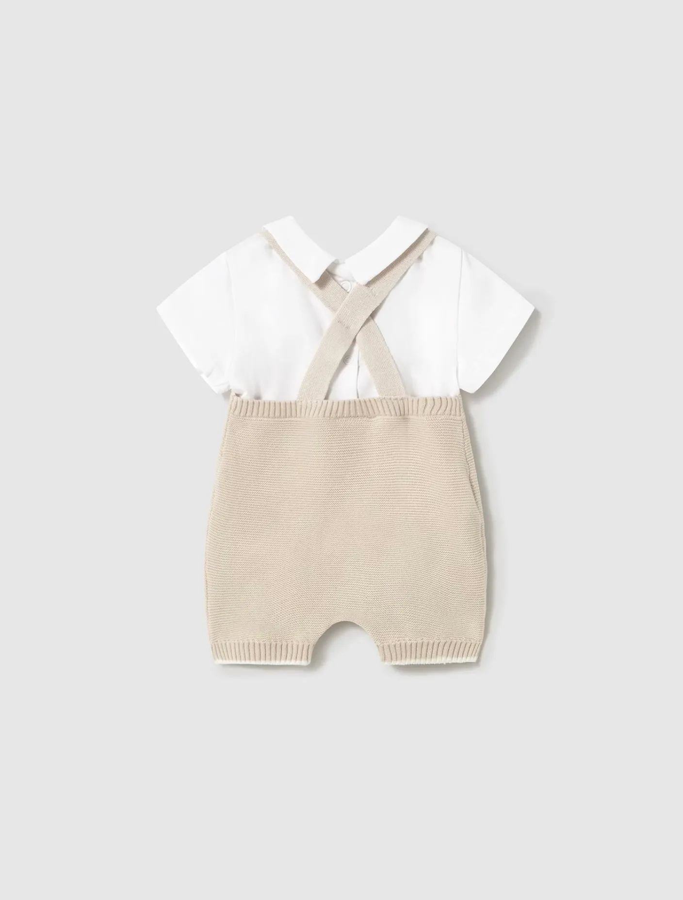 Newborn Knit Dungaree Set with T-Shirt