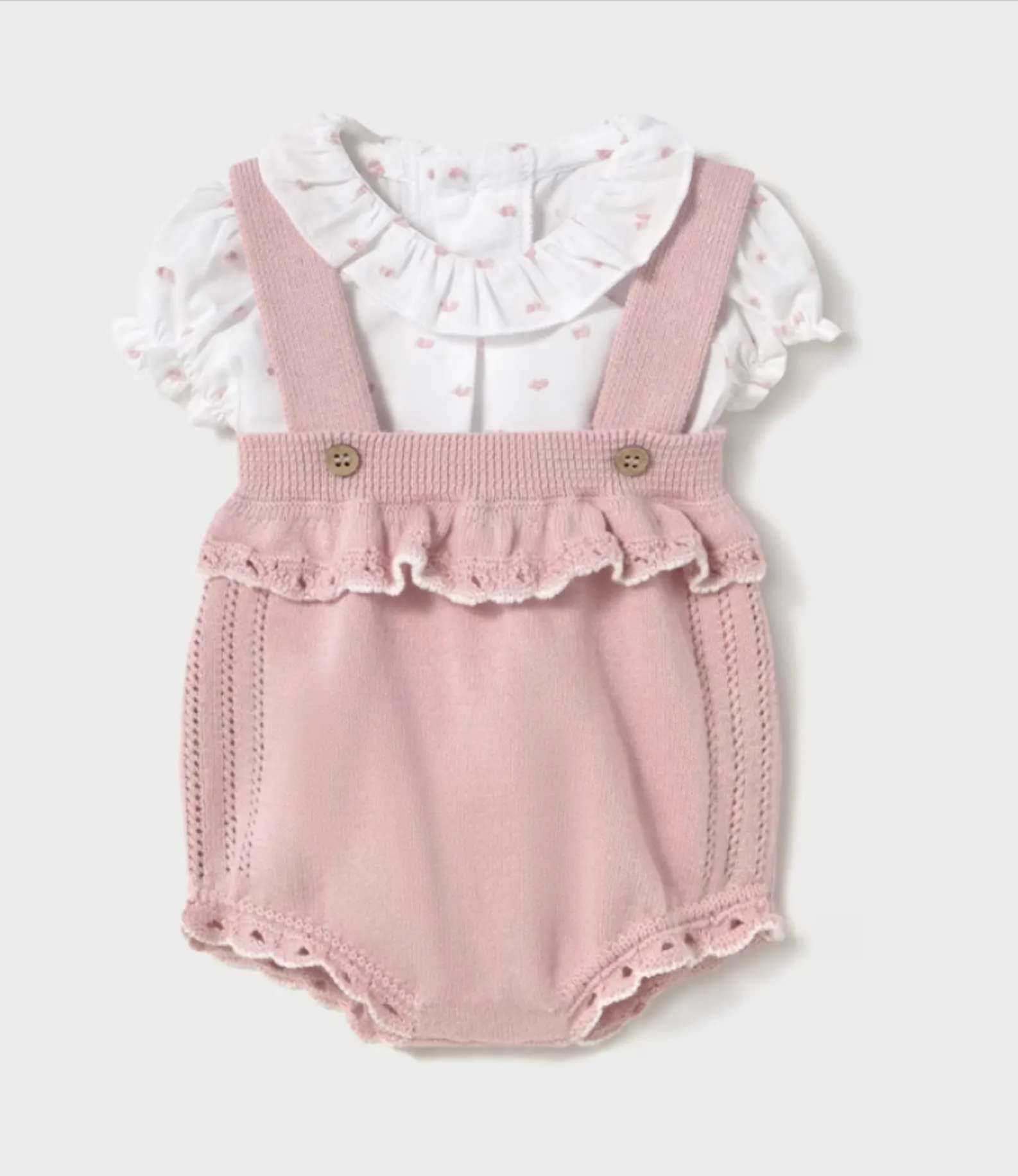 Newborn Knit Dungaree Set
