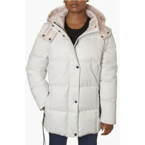 Nicole Miller Removable Sleeves Puffer Winter Coat Hooded Vest Medium NWT