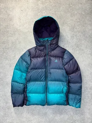 Nike ACG Multicolour Check Pattern Hooded Feather Down Jacket