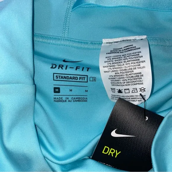 Nike Club Mini Skirt Pastel Bright Turquoise Teal Blue Skort Inner Short Medium