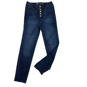 NOBO BUTTON FLY DARK SKINNY JEANS - SZ 9 - 39