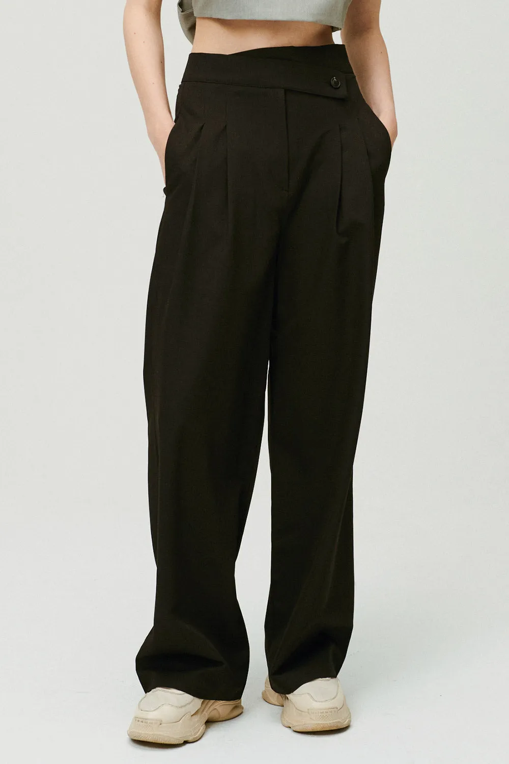 Nova Wrap Front Wide Leg Pants
