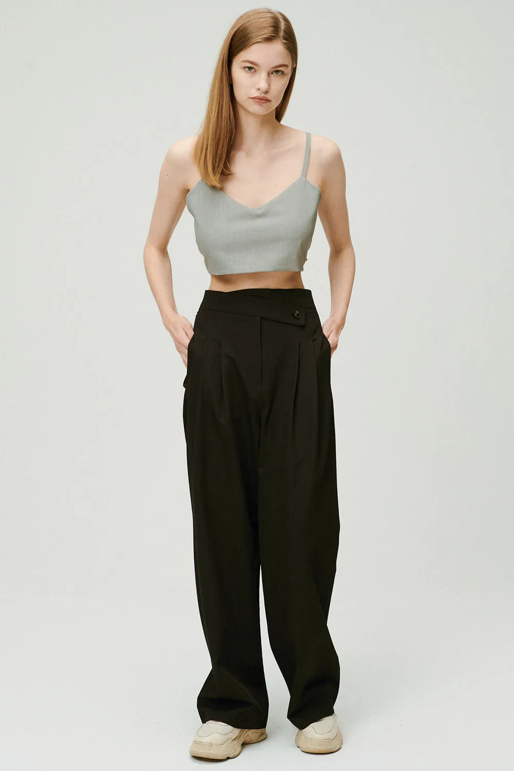 Nova Wrap Front Wide Leg Pants