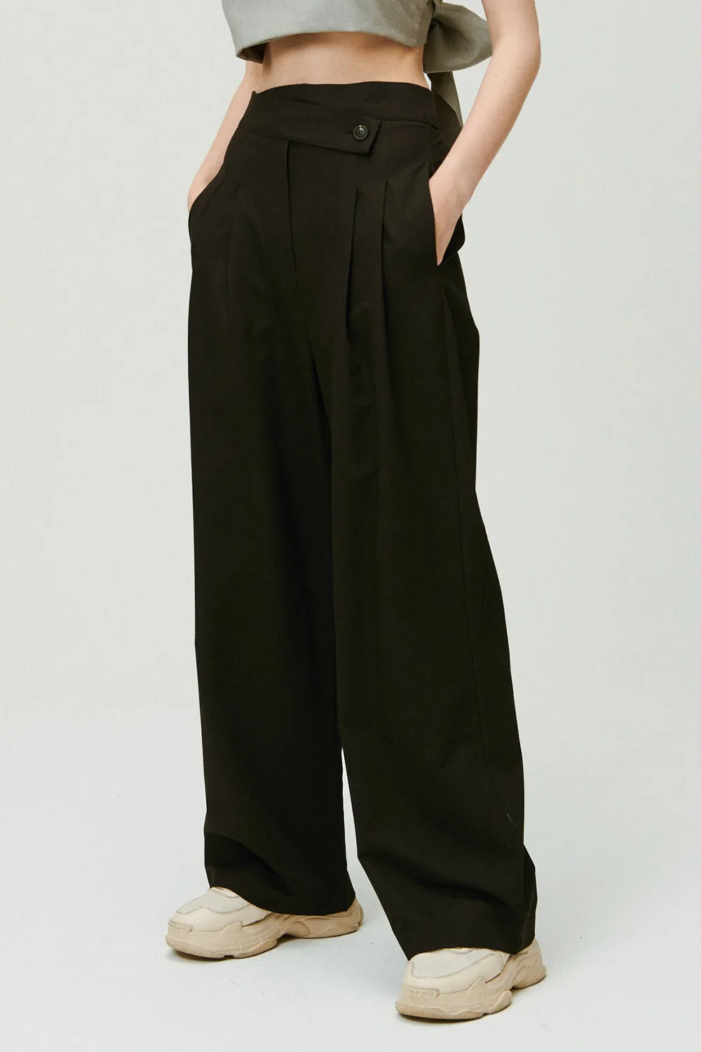 Nova Wrap Front Wide Leg Pants