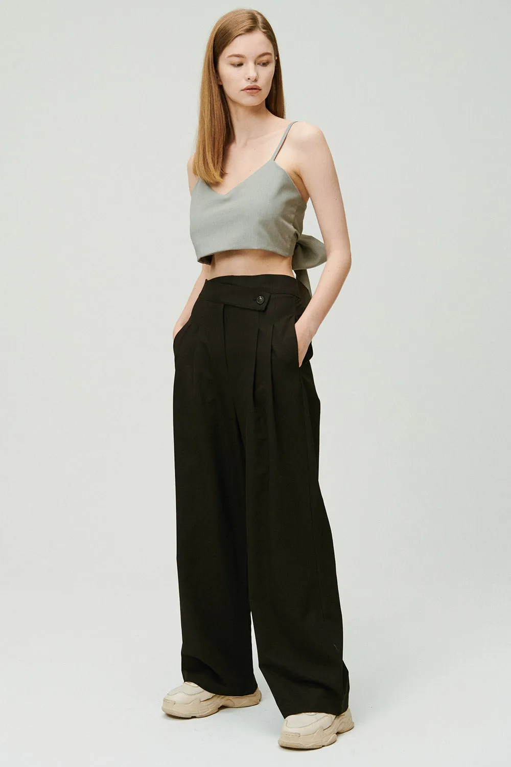 Nova Wrap Front Wide Leg Pants