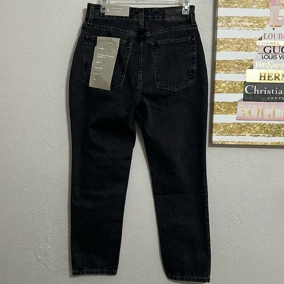 NWT Everlane The 90’s Curvy Cheeky Jeans in Washed Black Size 28 Ankle