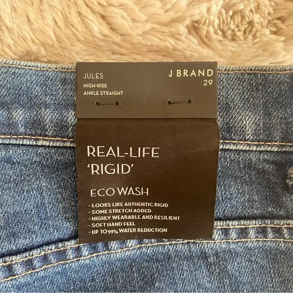 NWT J Brand Jules High-Rise Ankle Jeans  Embellished Rhinestones Jules  Sz 29