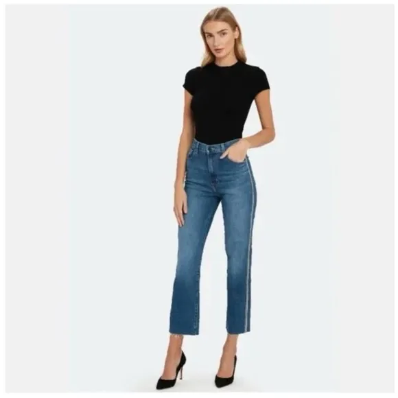 NWT J Brand Jules High-Rise Ankle Jeans  Embellished Rhinestones Jules  Sz 29
