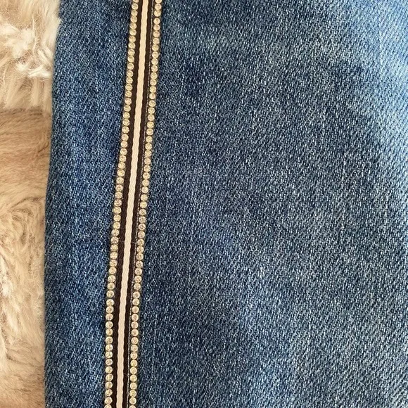 NWT J Brand Jules High-Rise Ankle Jeans  Embellished Rhinestones Jules  Sz 29
