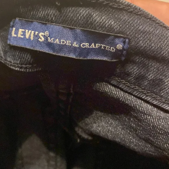 NWT: Levis Jeans  Made &amp; Crafted Black Mineral Skinny Zip Leg Japanese Denim