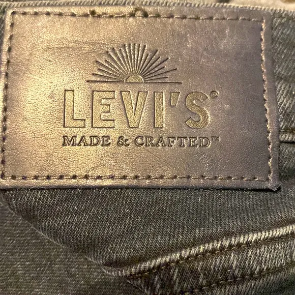 NWT: Levis Jeans  Made &amp; Crafted Black Mineral Skinny Zip Leg Japanese Denim