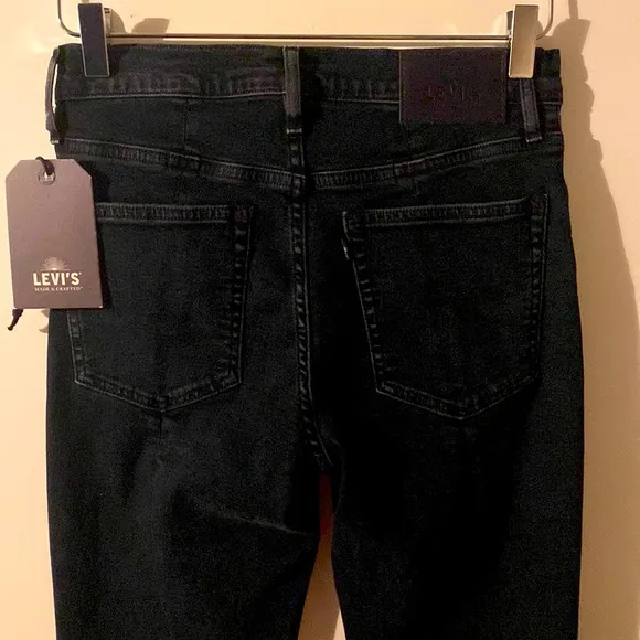 NWT: Levis Jeans  Made &amp; Crafted Black Mineral Skinny Zip Leg Japanese Denim