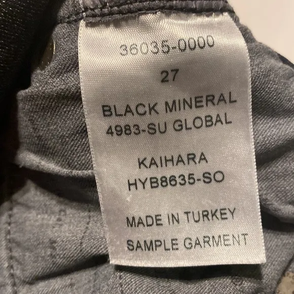 NWT: Levis Jeans  Made &amp; Crafted Black Mineral Skinny Zip Leg Japanese Denim