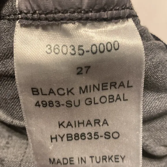 NWT: Levis Jeans  Made &amp; Crafted Black Mineral Skinny Zip Leg Japanese Denim