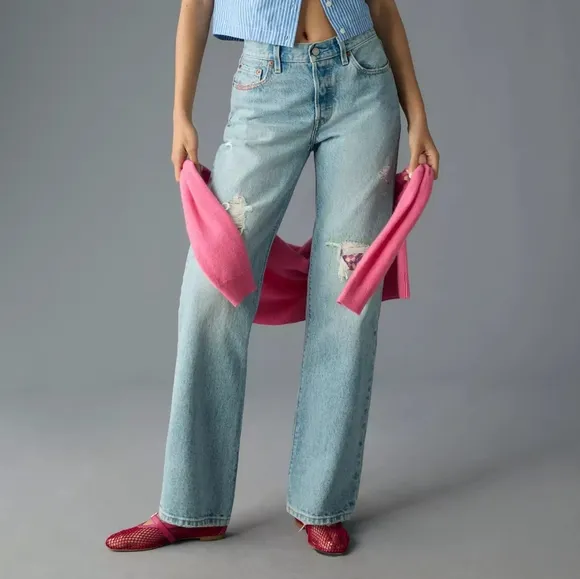 NWT Levi's Premium Novel Tea Tinted Limited 150 Years 501 90s Straight Jeans