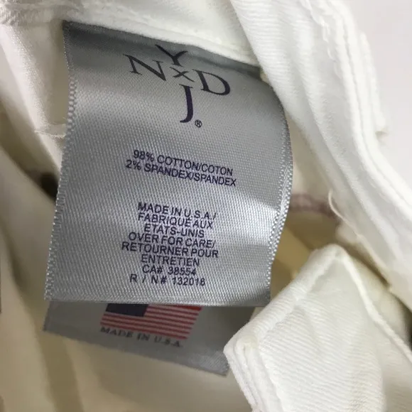 NWT NYDJ Marilyn Straight Jeans in Optic White Size 0P