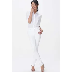 NWT NYDJ Marilyn Straight Jeans in Optic White Size 0P