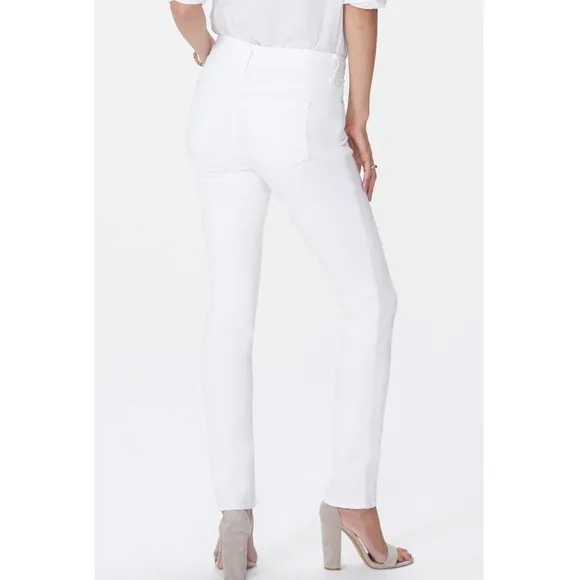 NWT NYDJ Marilyn Straight Jeans in Optic White Size 0P