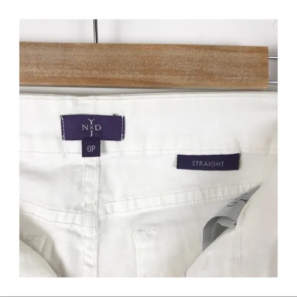 NWT NYDJ Marilyn Straight Jeans in Optic White Size 0P